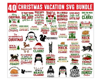 Pakiet 40 świątecznych wakacji w formacie SVG, zabawne projekty koszulek świątecznych, świąteczne cytaty filmowe, wakacje w formacie SVG, zabawne świąteczne cliparty w formacie SVG