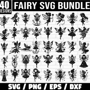 Fairy SVG Bundle, Fairy PNG Bundle, Fairy Clipart, Fairy Silhouette, Tooth Fairy svg, Magic svg, Fairies Svg, Fairy SVG Cut Files for Cricut