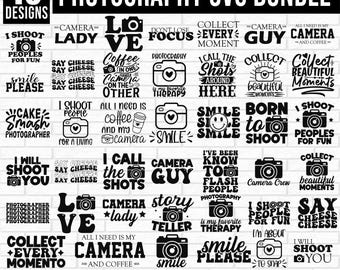 Pakiet SVG fotografii, SVG aparatu fotograficznego, SVG sesji zdjęciowej, SVG cytatów fotografii, SVG zabawnych cytatów fotografii, SVG zabawnych fotografów