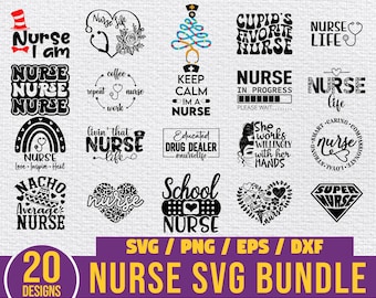 Nurse Svg Bundle, Nurse Quotes, Nurse Saying, Nurse Clipart, Nurse Life, Doctor Svg, Nurse Svg File for Cricut, Nurse Cut File, Nurse Mom