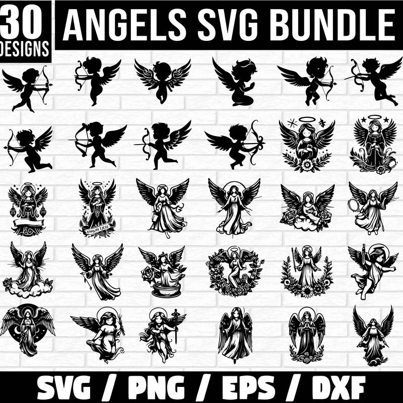 Angel Svg Etsy