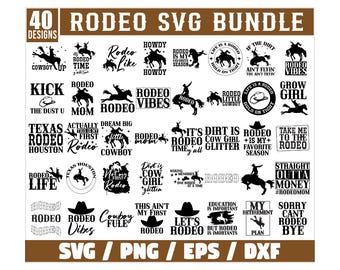 40 Rodeo SVG Bundle, Cowgirl Hat, Western Shirt Designs, ,Horse Rider SVG, Western Bundle, Farm Cowboy Svg, Cowboy Scene PNG, Western svg