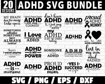 ADHD SVG Bundle, Adhd Aware Svg, Adhd Awareness, Adhd Svg File, ADHD ...