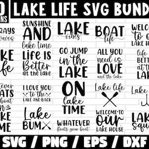 Lake Svg Bundle, Lake Life Svg, Lake Png, Lake House Svg, Summer Svg, Camping Svg, Fishing Svg, Vacation Svg, life is better at the lake