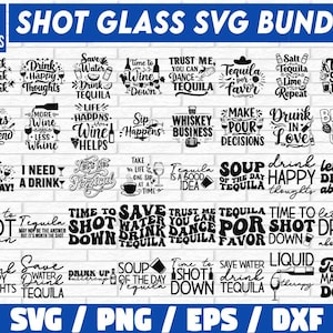 Pacchetto di citazioni in formato SVG sui bicchierini da shot, detti da ubriaco in formato SVG, shot messicano in formato SVG, shot in formato SVG, involucro per bicchierino da shot in formato SVG, tequila in formato SVG, divertenti illustrazioni sul bere in formato SVG