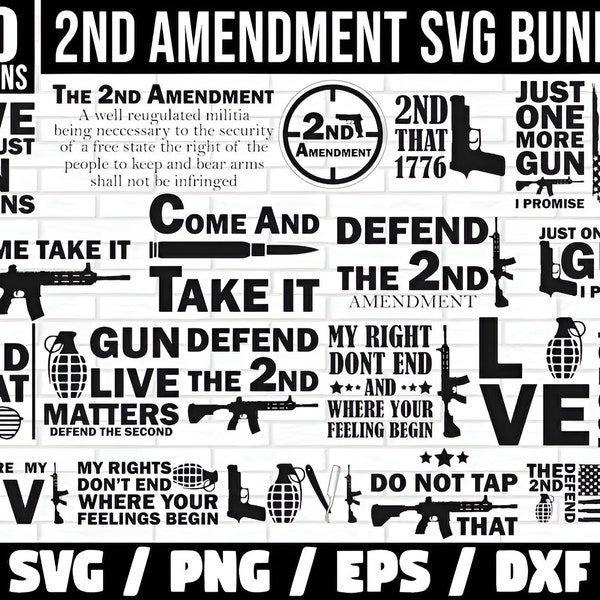 2nd Amendment svg Bundle, 2nd Amendment American Flag svg, Second Amendment svg, Gun Rights svg, constitution svg, Patriotic svg