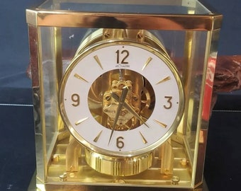 Jaeger Le Coultre 528-6 Atmos Brass Blanket Clock