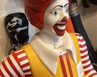 Statua di Ronald McDonald all'inizio del 1990 a grandezza naturale ORIGINALE