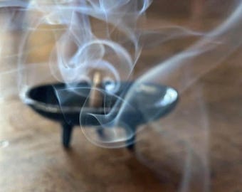 Cast Iron Canoe Smudge Pot & Incense Burner