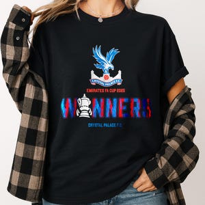Crystal Palace Cup Winners 2025 T-Shirt, Football Fan Tee for Palace Supporters, Great Gift for Crystal Palace Fans, FA Cup Champion Shirt