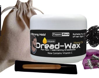 Pepper-Blacks Dreadlocks Dread Wax Locks Underhållskit | Stark stadga | 100ml