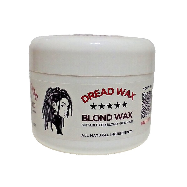 Premium Organic Max Strength Hold Dread Lock Wax Dreadlocks Hair Styling Pomade Blond Red Hair - 150ml