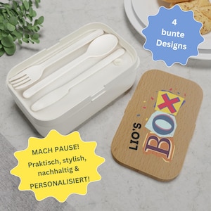 Personalized lunch box with dividers, lunch box with name for kindergarten, school, picnic, gift idea for school enrollment and birthday