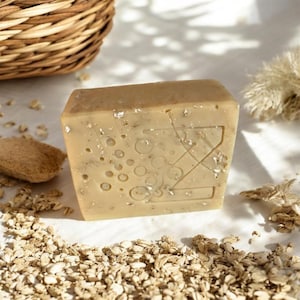 Handmade Oatmeal Goat Milk Soap: Gentle Exfoliating Bar for Sensitive Skin