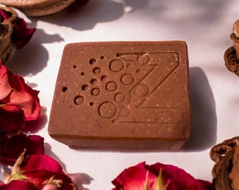 Jabón de pétalos de rosa – Barra vegana a base de agua de rosas / Limpiador cremoso e hidratante