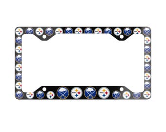 PERSONALIZADO: Moldura de placa de metal Buffalo Pittsburgh Sports