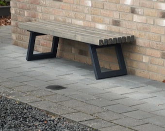 Gartenbank aus Massivholz/Moderne Gartenbank