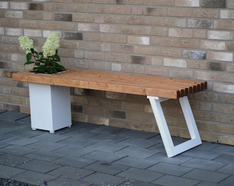Gartenbank/Moderne Holzbank/Sitzbank aus Massivholz