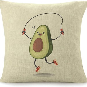 Pillow Case Avocado Cartoon