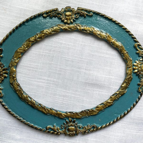 Vintage Antik Ram - Målning - Viktoriansk Dekor - Konst