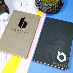 Custom Company Logo Journal, Company Name Engraved Journal, Logo Engraved Journal, Personalized Leather Journal, Company Gift, Gift For Boss