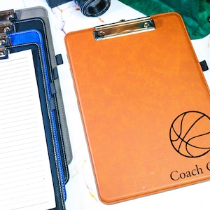 Custom Coach Clipboard, Custom Clipboard, Personalized Leather Clipboard, Leather Clipboard, Coach Gifts, Gifts for Coach, Sports Gift