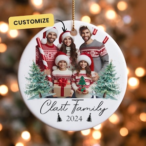 Personalisierte Weihnachtsgeschenk Familie Bild Ornament, Benutzerdefinierte Foto Ornament, Weihnachtsverzierung, Benutzerdefinierte Geschenke, Familie Erinnerungsverzierung