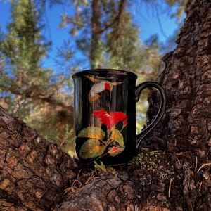 caneca vintage otagiri beija-flor café chá preto