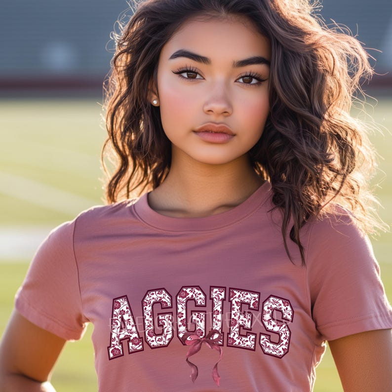 Texas A&M Univerdity Aggies Chinoiserie Floral PNG Maroon Aggie Bow PNG ...