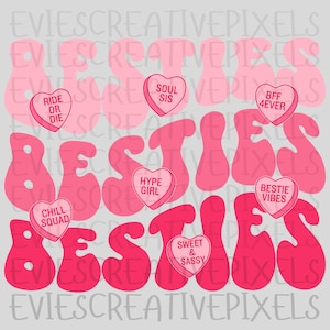 Besties-Themed High-Resolution PNG – Instant Digital Download for DIY T-Shirts, Hoodies & Gifts – Perfect for Etsy Crafters