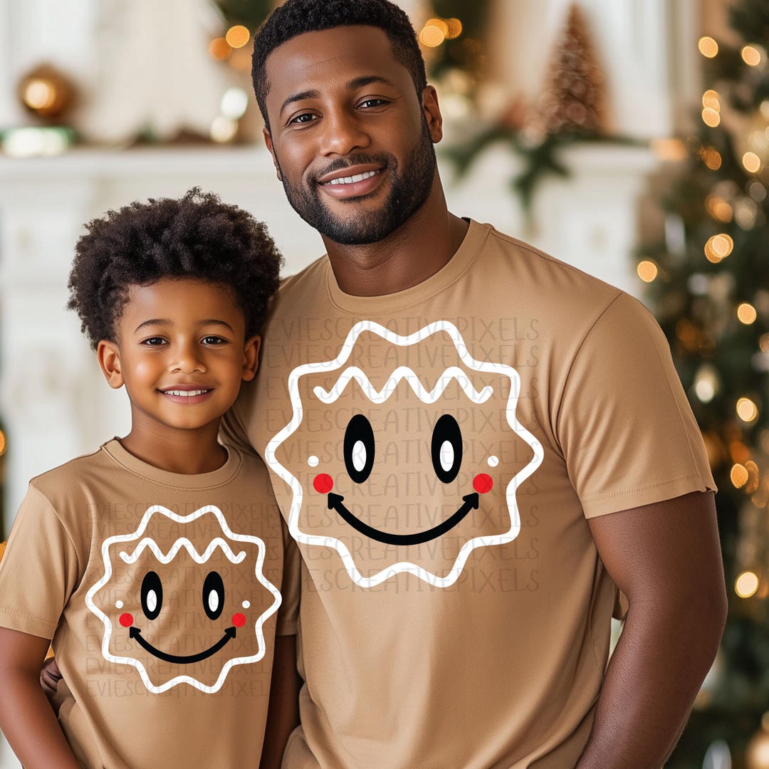 Gingerbread Face PNG File: Unisex Matching Design (digital Download) - Etsy