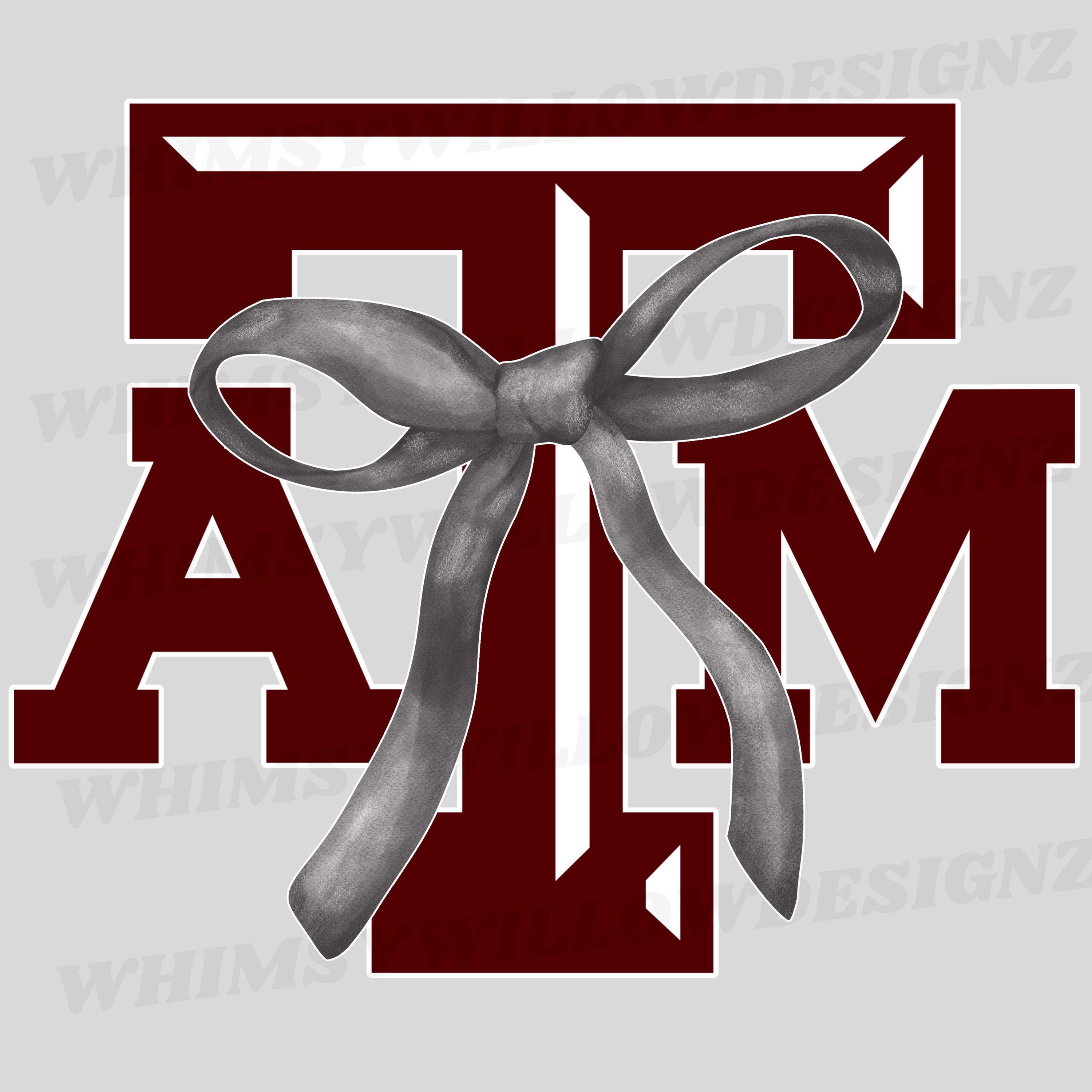 Aggie Texas A&M mit grauer Kokette Schleife