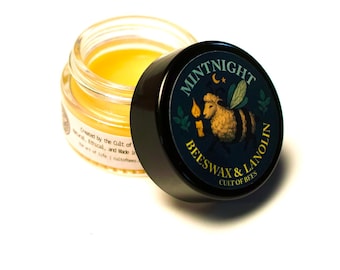 MintNight Lip Mask - Beeswax & Lanolin with Peppermint