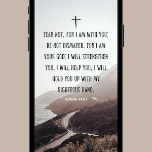 Iphone Isaiah 41:10 Bible Verse Wallpaper - Digital Lockscreen Background