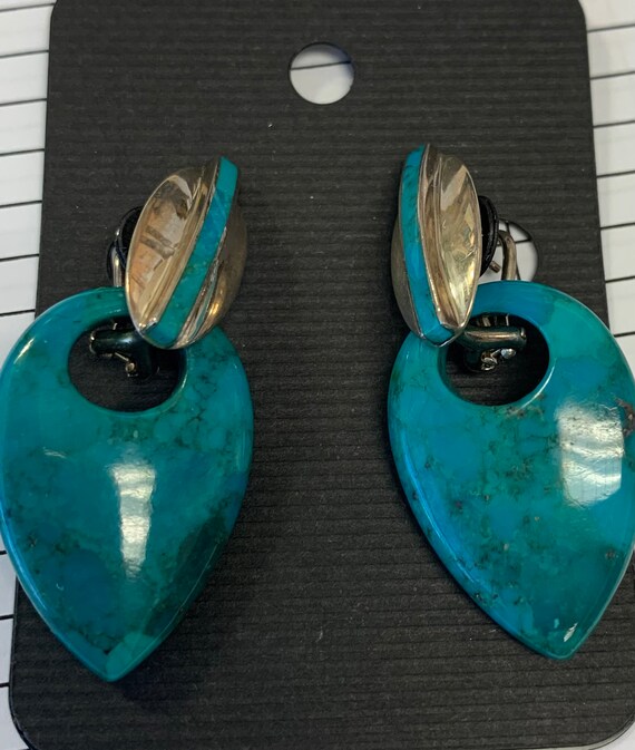 Jay King vintage sterling Silver DTR Turquoise Dro