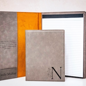 Custom Leather Portfolio, Personalized Padfolio, Leather Portfolio, Leather Padfolio, Engraved Padfolio, Refillable Notepad