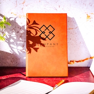 Custom Company Journals, Personalized Leather Journal, Logo Engraved Leather Journal Office Gifts, Business Journal, Journals and Notebooks