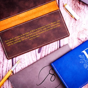 Personalized Company Checkbook Covers, Checkbook Holder, Checkbook Wallet, Leather Checkbook, Checkbook Case, Business Gift, Coworker Gift
