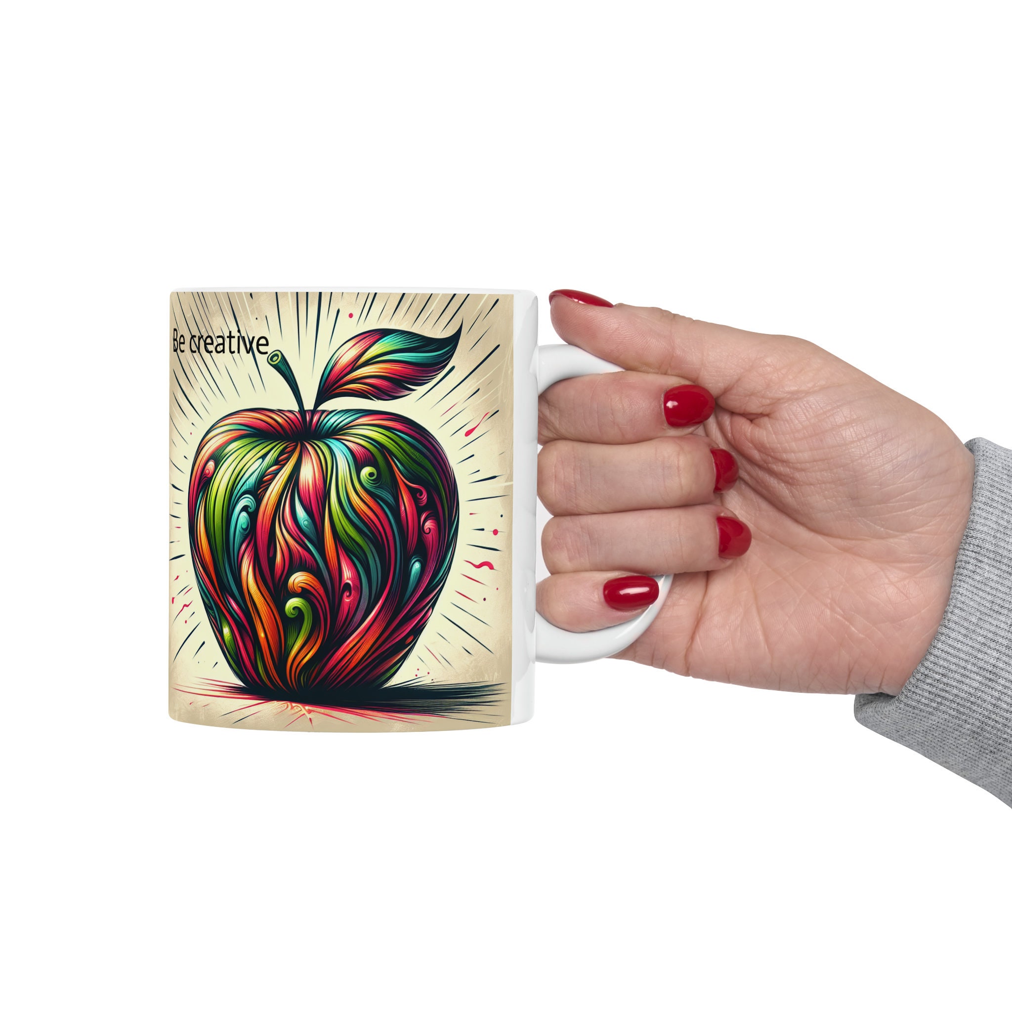3d Design Apple Gift Mug, Gift for Her, Designer Coffee Mug, Apple ...
