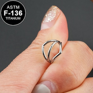 16G Titanium Triple Hoop Earring/Helix Hoop/Tragus Hoop/Rook Hoop/1PCS/Conch Earring/Minimalist Earring/Tragus Jewelry/Gift/Hoop Earring