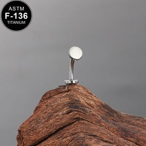 1PCS 16G Titanium Flat Disc Rook Barbell/Curved Barbell/Internally Threaded/Rook Piercing/Eyebrow Jewelry/Rook Piercing Ring/Gift For Her