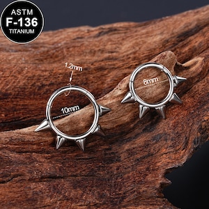 16G Titan winzige Spike Septum Ring/Klappseptum Clicker/Spike Septum Schmuck/1 STÜCK/Septum Piercing/Halloween Ring/minimalistischer Schmuck/Geschenke