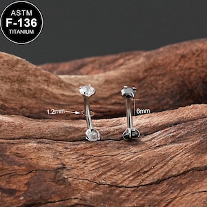 16G Titanium Clear/Black CZ Rook Curved Barbell/Rook Piercing/ 1PCS/ Rook Earring/ Internally Threaded/ Rook Barbell/ Eyebrow Jewelry/ Gifts