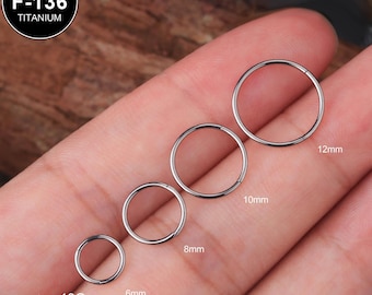 Argola de titânio articulada 20G/Piercing de nariz 20G/Argola de cartilagem/Brinco de hélice/Conch/Tragus/Argola de septo/Argola de narina/Presente para mãe/1 peça