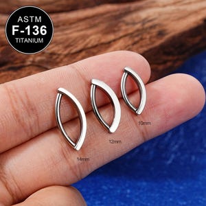 14G 10/12/14mm Titanium Belly Button Clicker/Reverse Belly Ring/Navel Jewelry/Belly Hoop/Hinged Curved Belly Bar Piercing/Navel Ring/1PCS