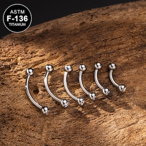 14G Titanium CZ Belly Barbell/Curved Barbell/Belly Ring/Belly Piercing/Belly Jewelry/Belly Button Ring/1PCS/Internally Threaded/Gift For Her