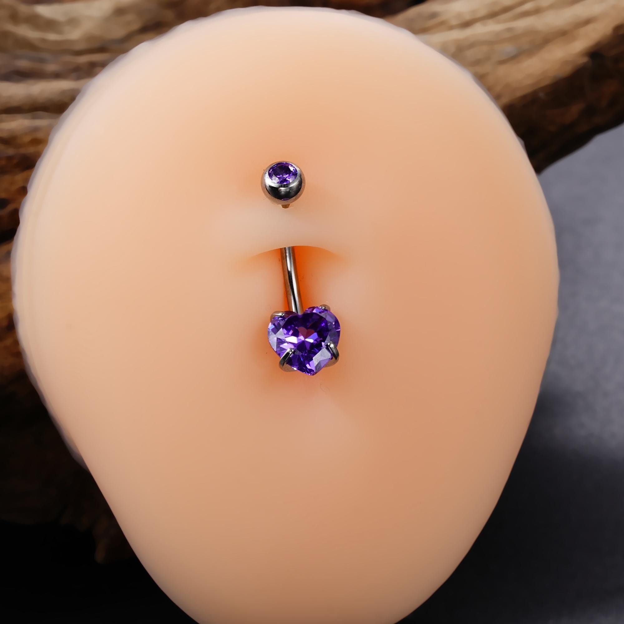 Piercing Pour Nombril En Acier 316L - Diamètre 8mm, Calibre 14g (1,6mm) - Neuf Sans Emballage