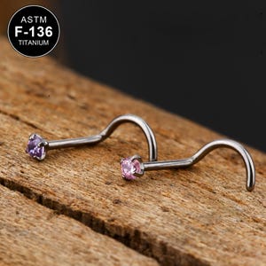 20G Titanium CZ Nose Stud/Tiny Nose Stud/Nose Piercing/Nostril Jewelry/Nostril piercing/Nostril ring/Minimalist Earring/Nose Jewelry/Gift