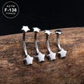 14G Titanium Star Shape Belly Rings/Curved Barbell/Internally Threaded/Belly Piercing/Belly Jewelry/Belly Button Ring/1 PCS/Navel Piercing