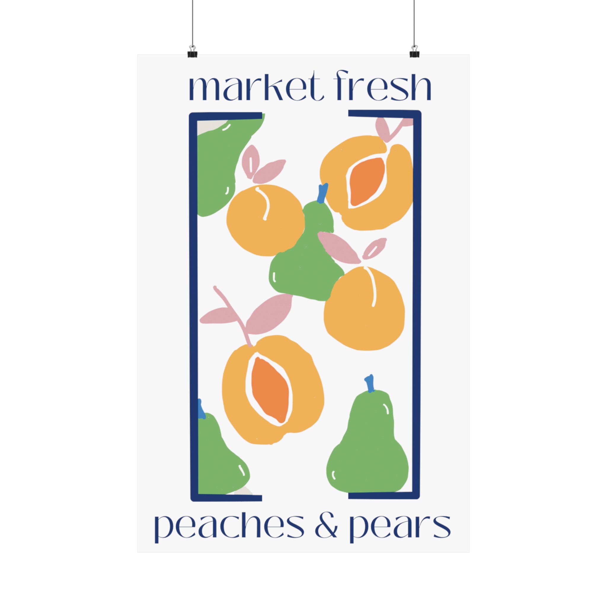 Peaches and Pears Market Poster Etsy